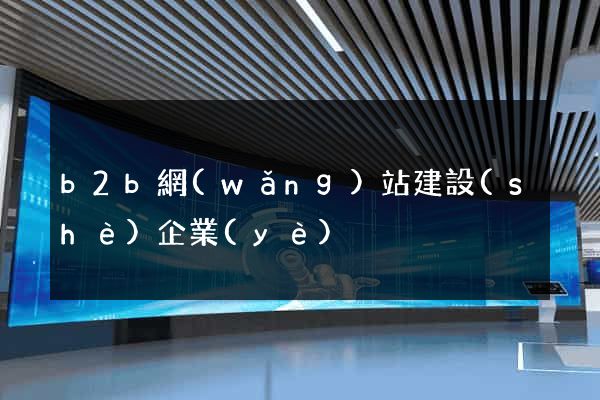 b2b網(wǎng)站建設(shè)企業(yè)