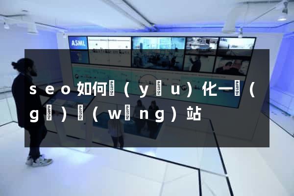 seo如何優(yōu)化一個(gè)網(wǎng)站