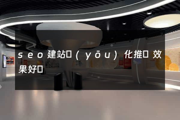 seo建站優(yōu)化推廣效果好嗎