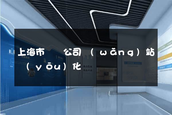 上海市設計公司網(wǎng)站優(yōu)化