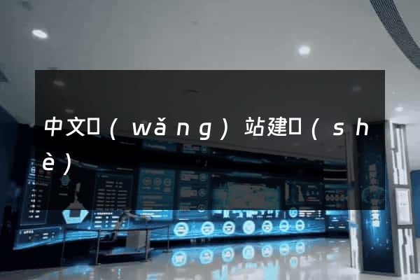 中文網(wǎng)站建設(shè)