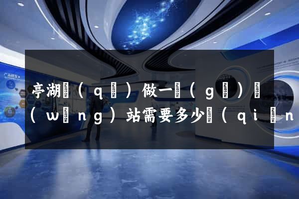 亭湖區(qū)做一個(gè)網(wǎng)站需要多少錢(qián)