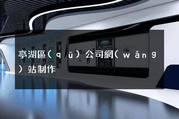 亭湖區(qū)公司網(wǎng)站制作