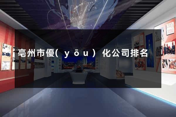 亳州市優(yōu)化公司排名