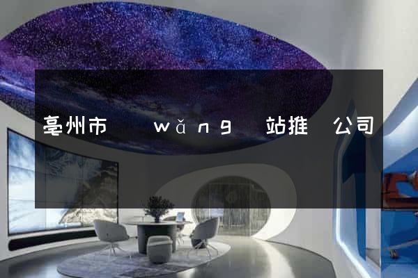 亳州市網(wǎng)站推廣公司