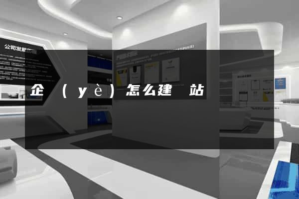 企業(yè)怎么建網站