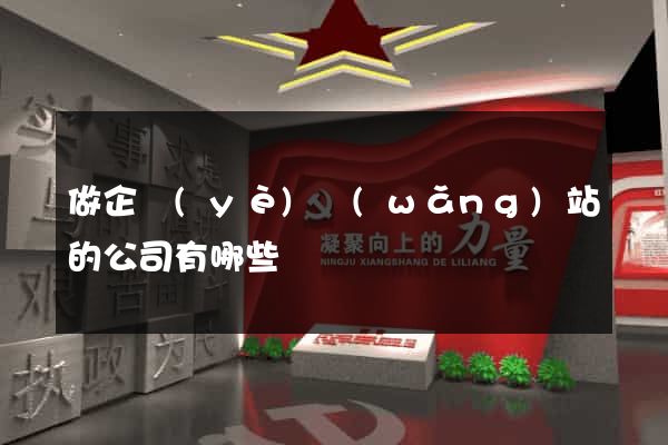 做企業(yè)網(wǎng)站的公司有哪些