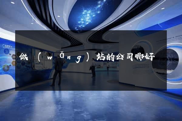做網(wǎng)站的公司哪好