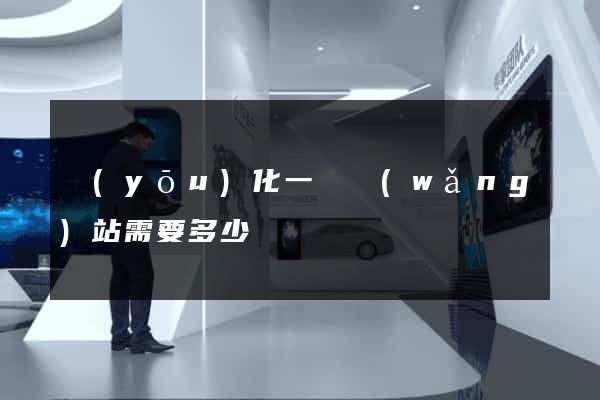 優(yōu)化一個網(wǎng)站需要多少錢