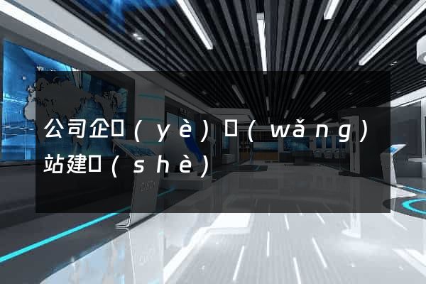 公司企業(yè)網(wǎng)站建設(shè)