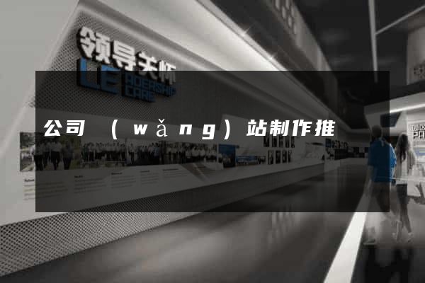 公司網(wǎng)站制作推廣