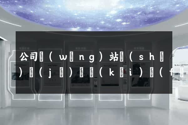 公司網(wǎng)站設(shè)計(jì)與開(kāi)發(fā)