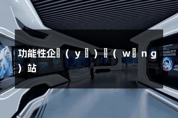 功能性企業(yè)網(wǎng)站