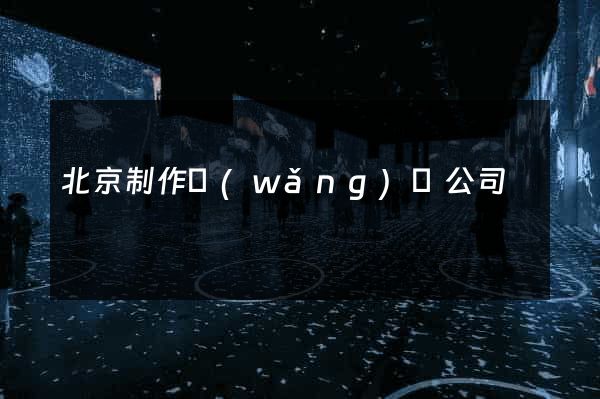 北京制作網(wǎng)頁公司