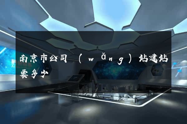 南京市公司網(wǎng)站建站要多少錢