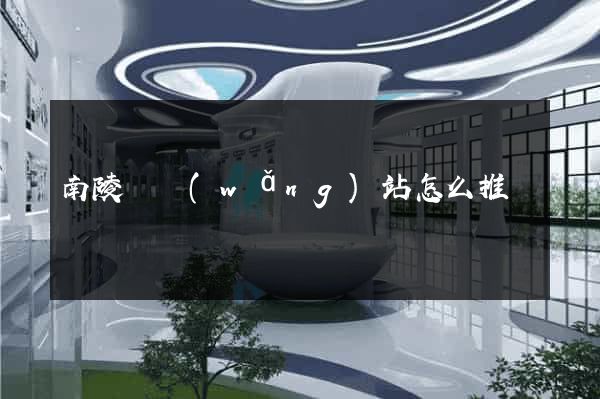 南陵縣網(wǎng)站怎么推廣
