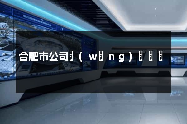 合肥市公司網(wǎng)頁設計