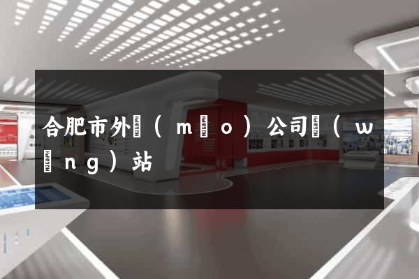 合肥市外貿(mào)公司網(wǎng)站