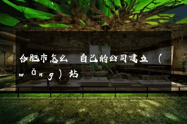 合肥市怎么給自己的公司建立網(wǎng)站