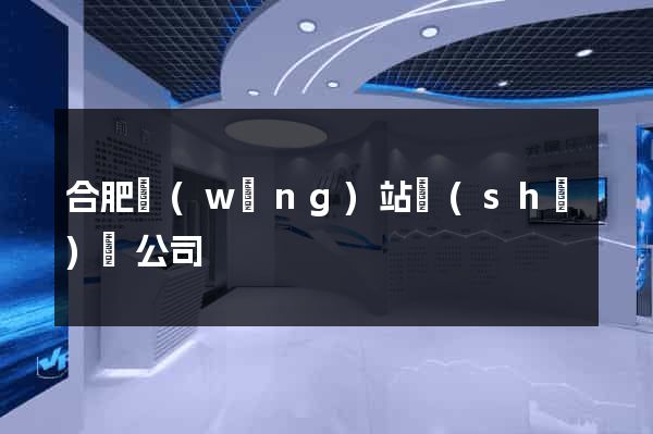 合肥網(wǎng)站設(shè)計公司