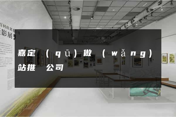 嘉定區(qū)做網(wǎng)站推廣公司