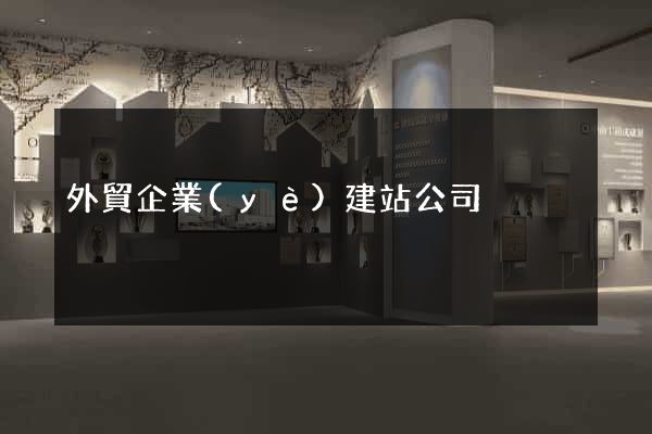 外貿企業(yè)建站公司