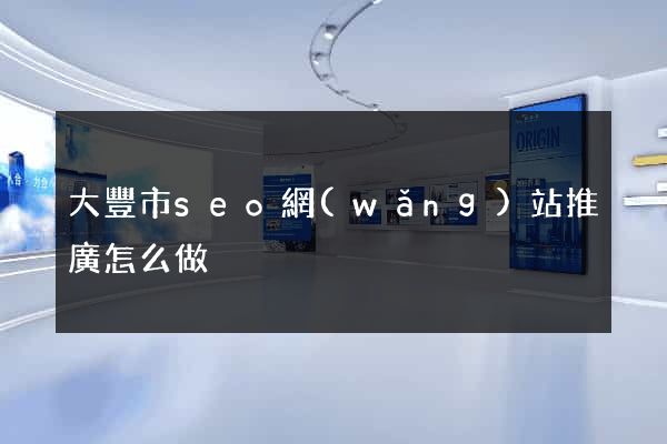 大豐市seo網(wǎng)站推廣怎么做