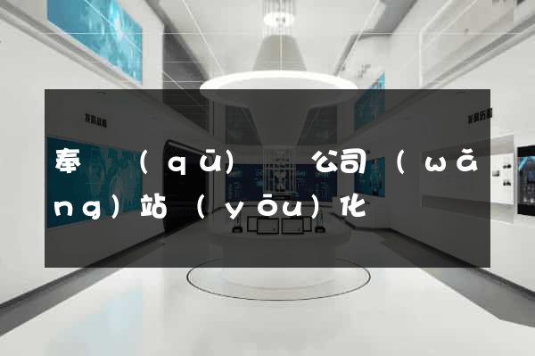 奉賢區(qū)設計公司網(wǎng)站優(yōu)化