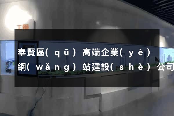 奉賢區(qū)高端企業(yè)網(wǎng)站建設(shè)公司