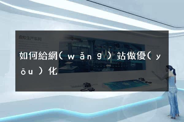 如何給網(wǎng)站做優(yōu)化