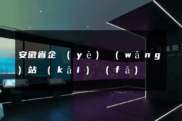 安徽省企業(yè)網(wǎng)站開(kāi)發(fā)