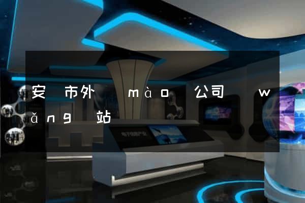 安慶市外貿(mào)公司網(wǎng)站