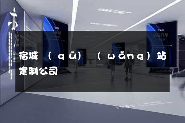 宿城區(qū)網(wǎng)站定制公司