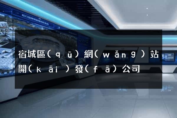 宿城區(qū)網(wǎng)站開(kāi)發(fā)公司