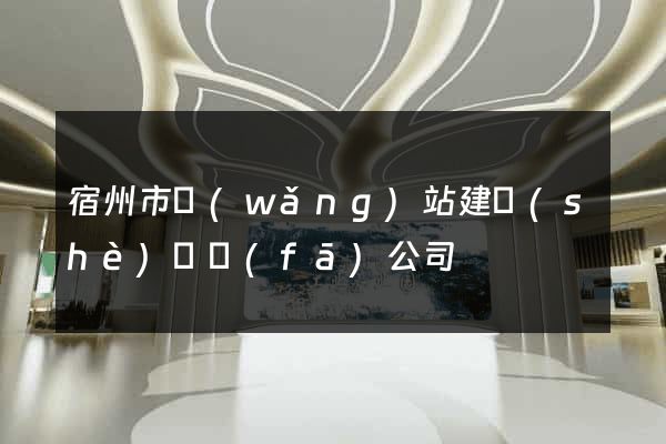 宿州市網(wǎng)站建設(shè)開發(fā)公司