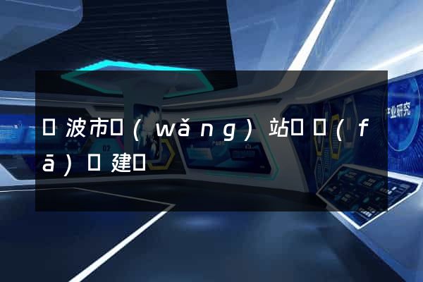 寧波市網(wǎng)站開發(fā)與建設