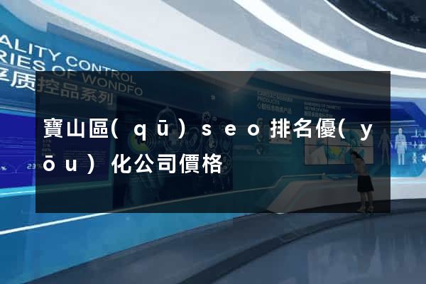 寶山區(qū)seo排名優(yōu)化公司價格
