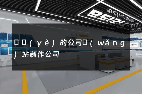 專業(yè)的公司網(wǎng)站制作公司