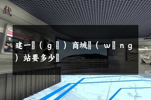 建一個(gè)商城網(wǎng)站要多少錢