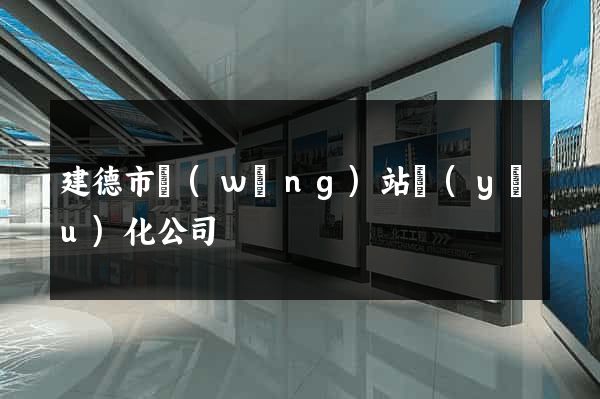 建德市網(wǎng)站優(yōu)化公司