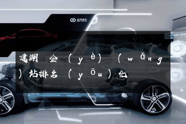 建湖縣企業(yè)網(wǎng)站排名優(yōu)化