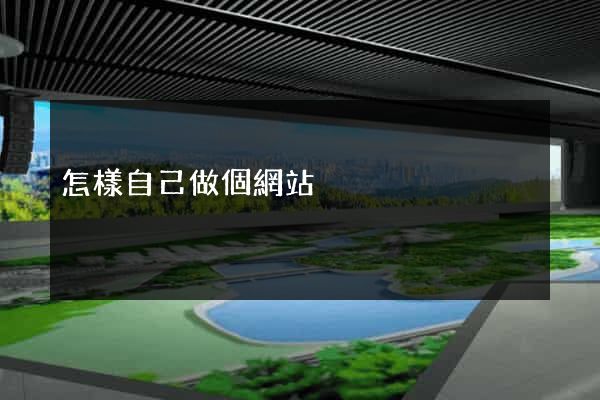 怎樣自己做個網站