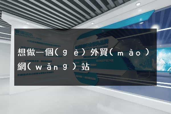 想做一個(gè)外貿(mào)網(wǎng)站