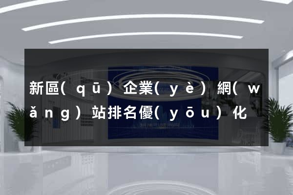 新區(qū)企業(yè)網(wǎng)站排名優(yōu)化