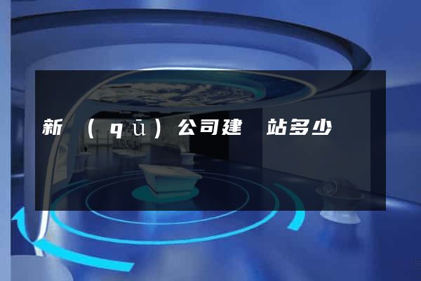 新區(qū)公司建網站多少錢