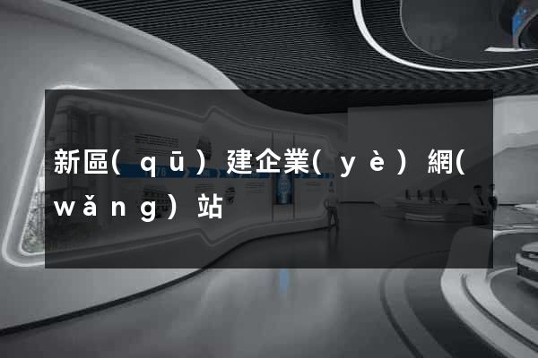 新區(qū)建企業(yè)網(wǎng)站