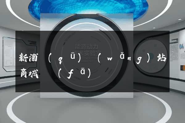 新浦區(qū)網(wǎng)站商城開發(fā)