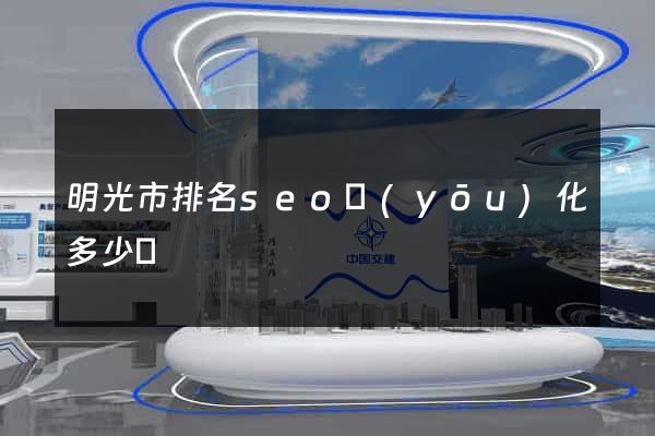 明光市排名seo優(yōu)化多少錢