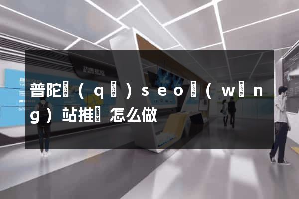 普陀區(qū)seo網(wǎng)站推廣怎么做