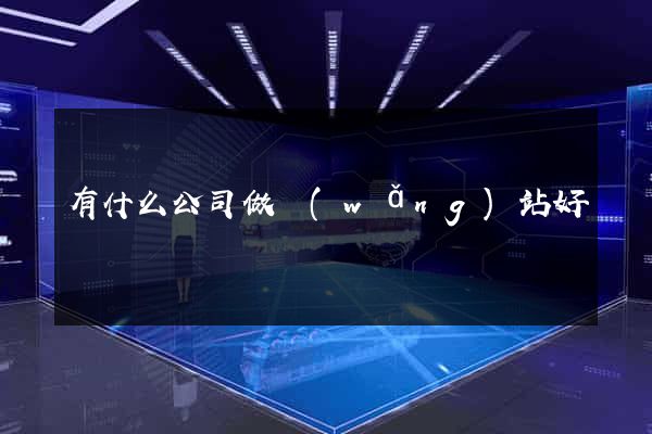 有什么公司做網(wǎng)站好